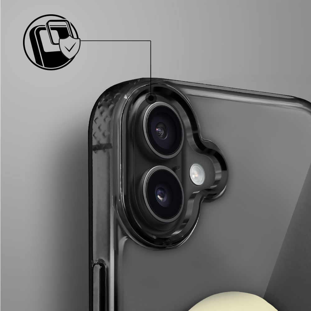 Etui do iPhone 16 Golden Elite, cienkie, ze złotym MagSafe, czarne