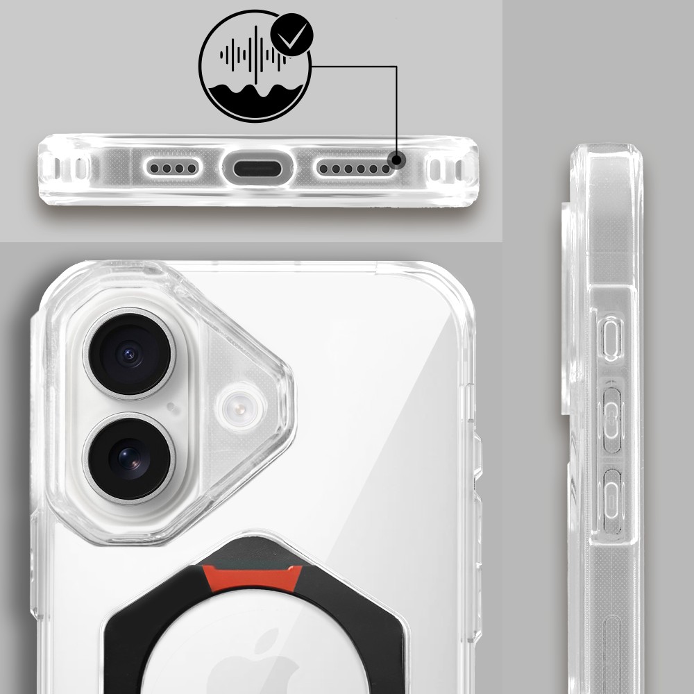 Etui do iPhone 16 HexArmor Skin Stand, twarde z podstawką, czarne