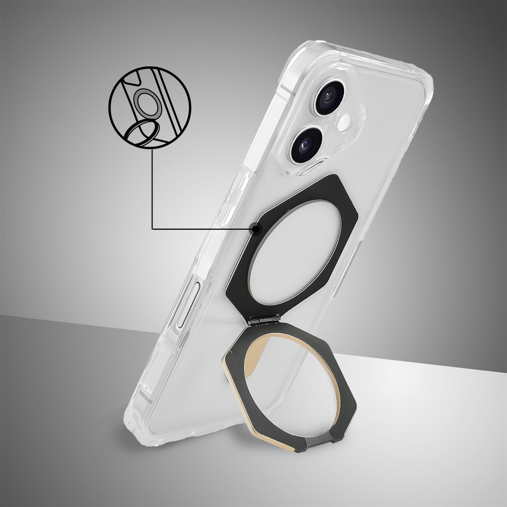 Etui do iPhone 16 HexArmor Skin Stand, twarde z podstawką, tytan pustynny