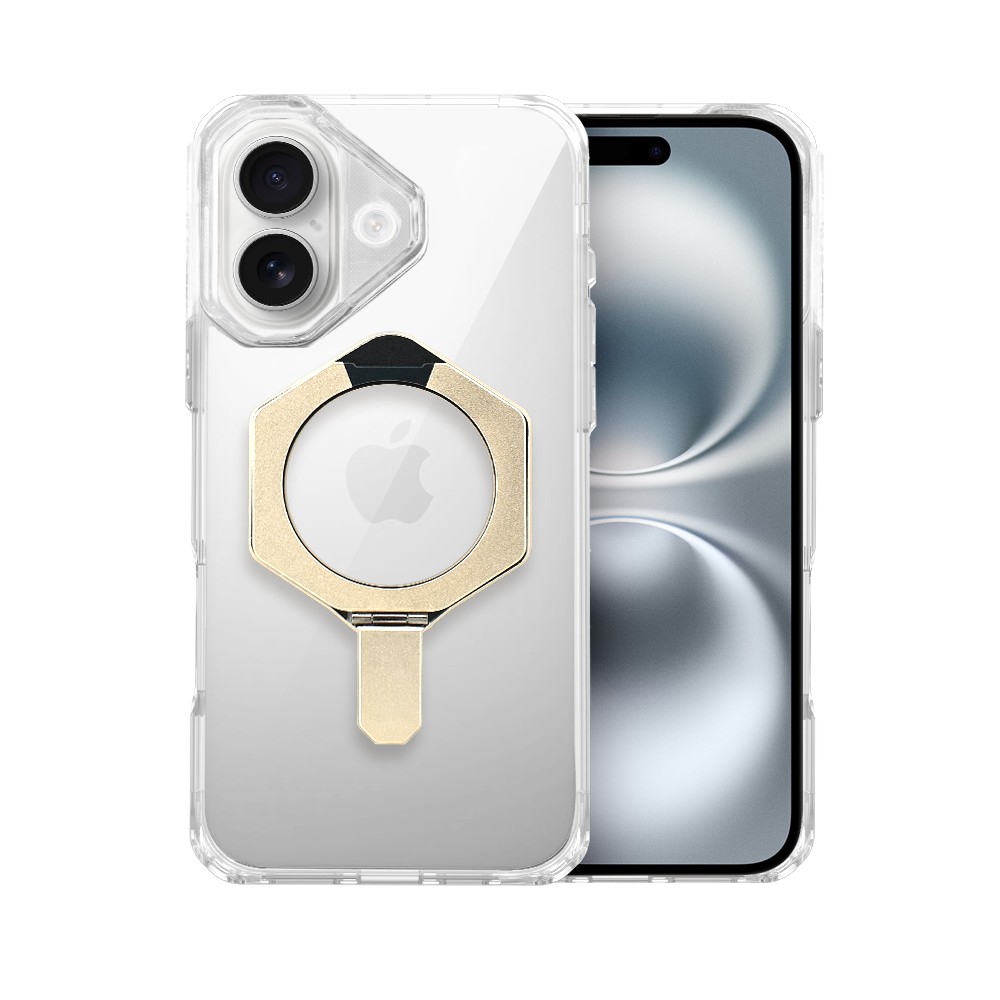 Etui do iPhone 16 HexArmor Skin Stand, twarde z podstawką, tytan pustynny