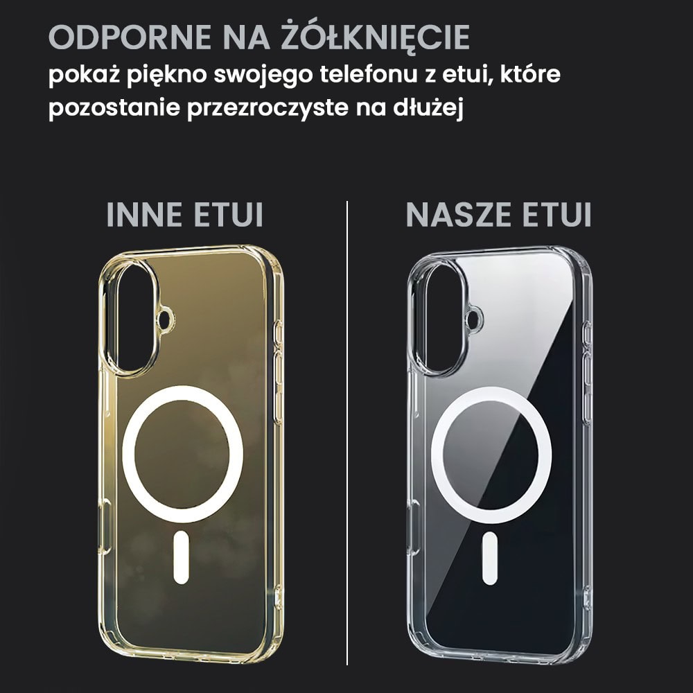 Etui do iPhone 16 Plus, Ibizu Crystal Clear Glass z MagSafe, szklany tył 9H, przeźroczyste