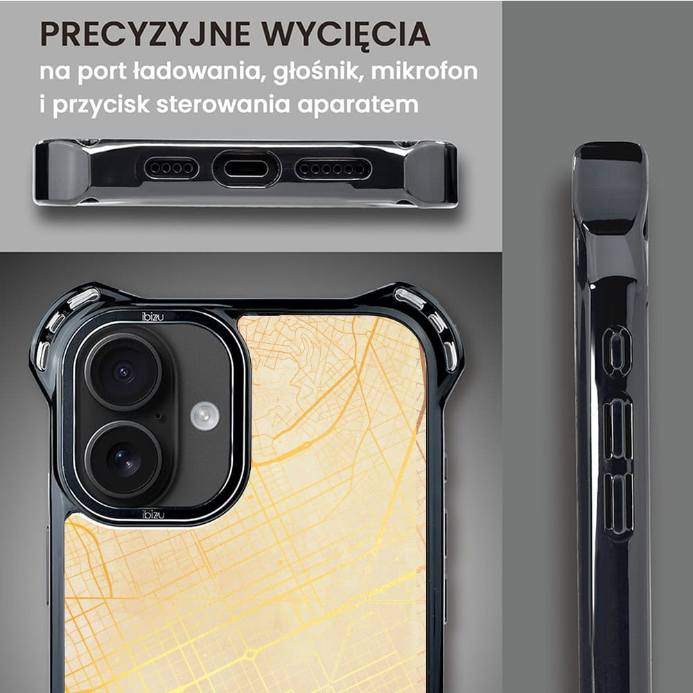 Etui do iPhone 16, Ibizu DropGuard Ultra z MagSafe, Mapy Świata, Barcelona