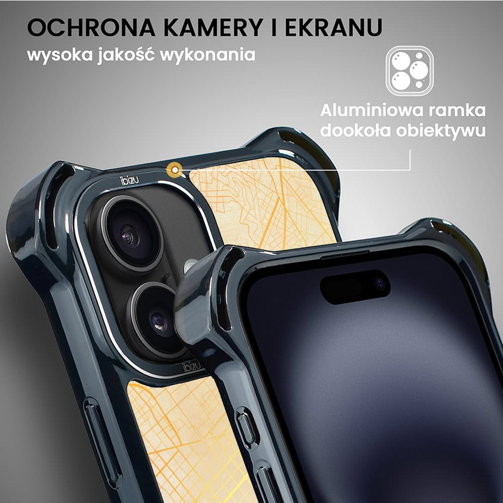 Etui do iPhone 16, Ibizu DropGuard Ultra z MagSafe, Mapy Świata, Barcelona