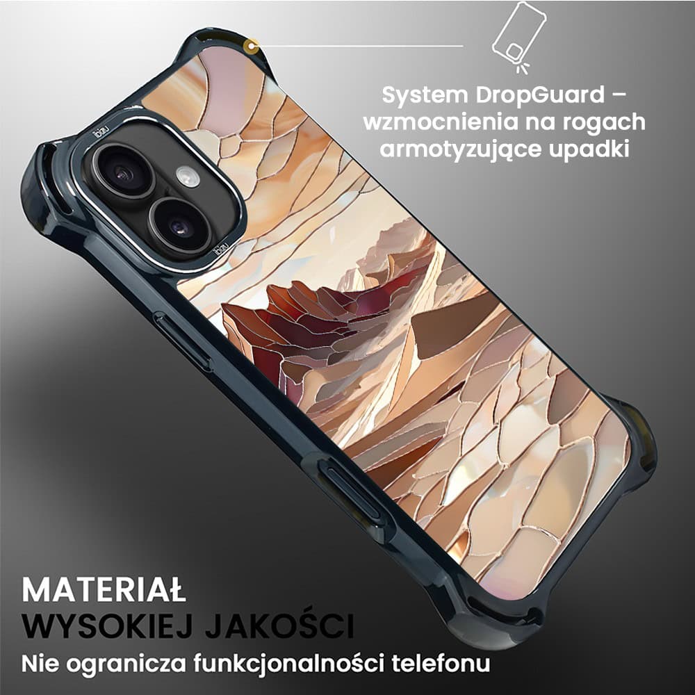Etui do iPhone 16, Ibizu DropGuard Ultra z MagSafe, Barwy Szkła, Pustynny spokój