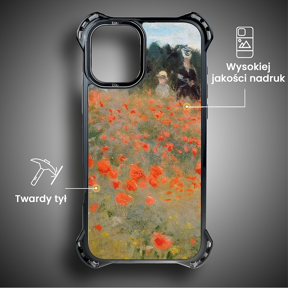 Etui do iPhone 16, Ibizu DropGuard Ultra z MagSafe, Claude Monet, pole maków