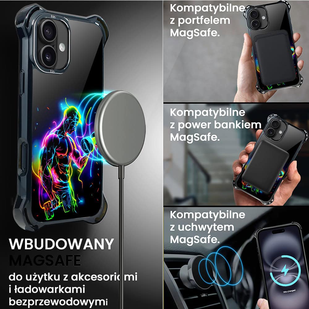 Etui do iPhone 16, Ibizu DropGuard Ultra z MagSafe, #ElectroMove, Jest moc