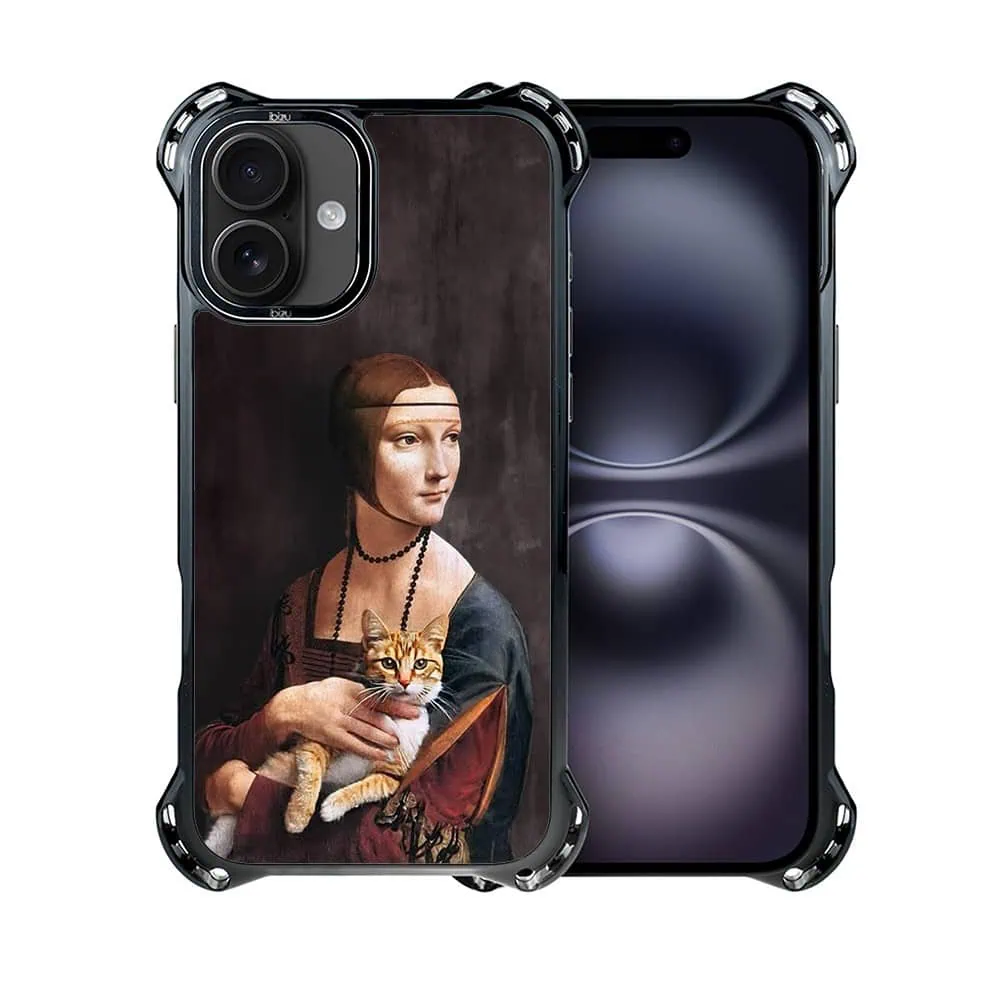 Etui do iPhone 16, Ibizu DropGuard Ultra z MagSafe, Leonardo Da Vinci, dama z kotem