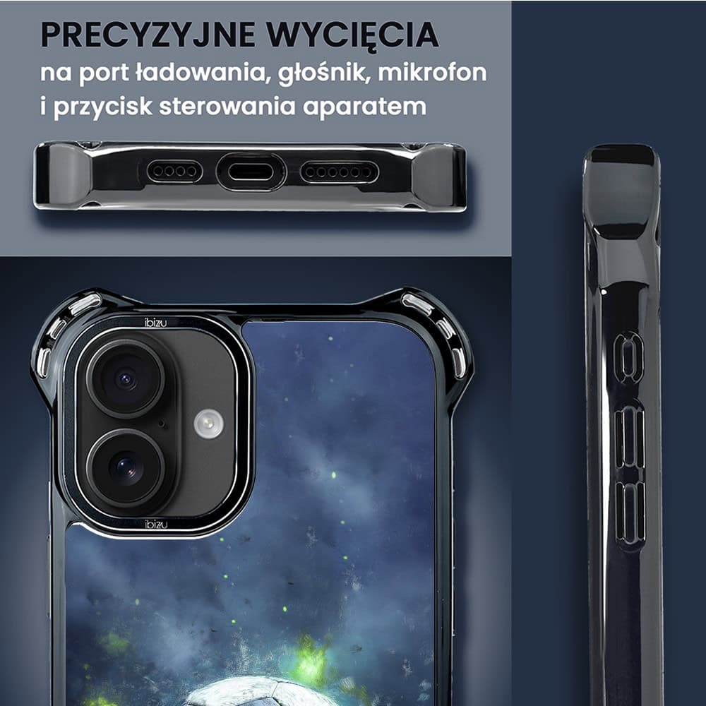 Etui do iPhone 16 Plus, Ibizu DropGuard Ultra z MagSafe, #Move, Piłka nożna