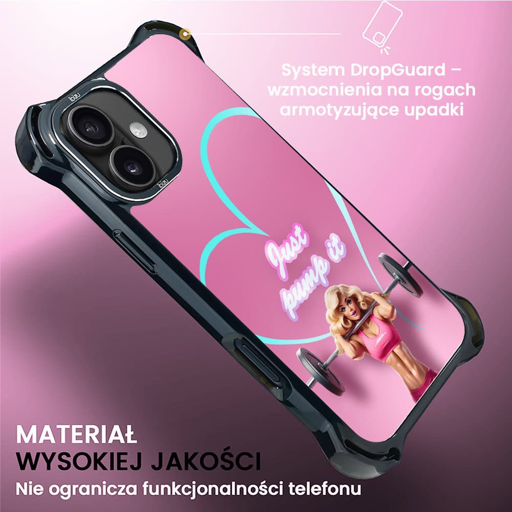 Etui do iPhone 16 Plus, Ibizu DropGuard Ultra z MagSafe, #Move, Pump it love