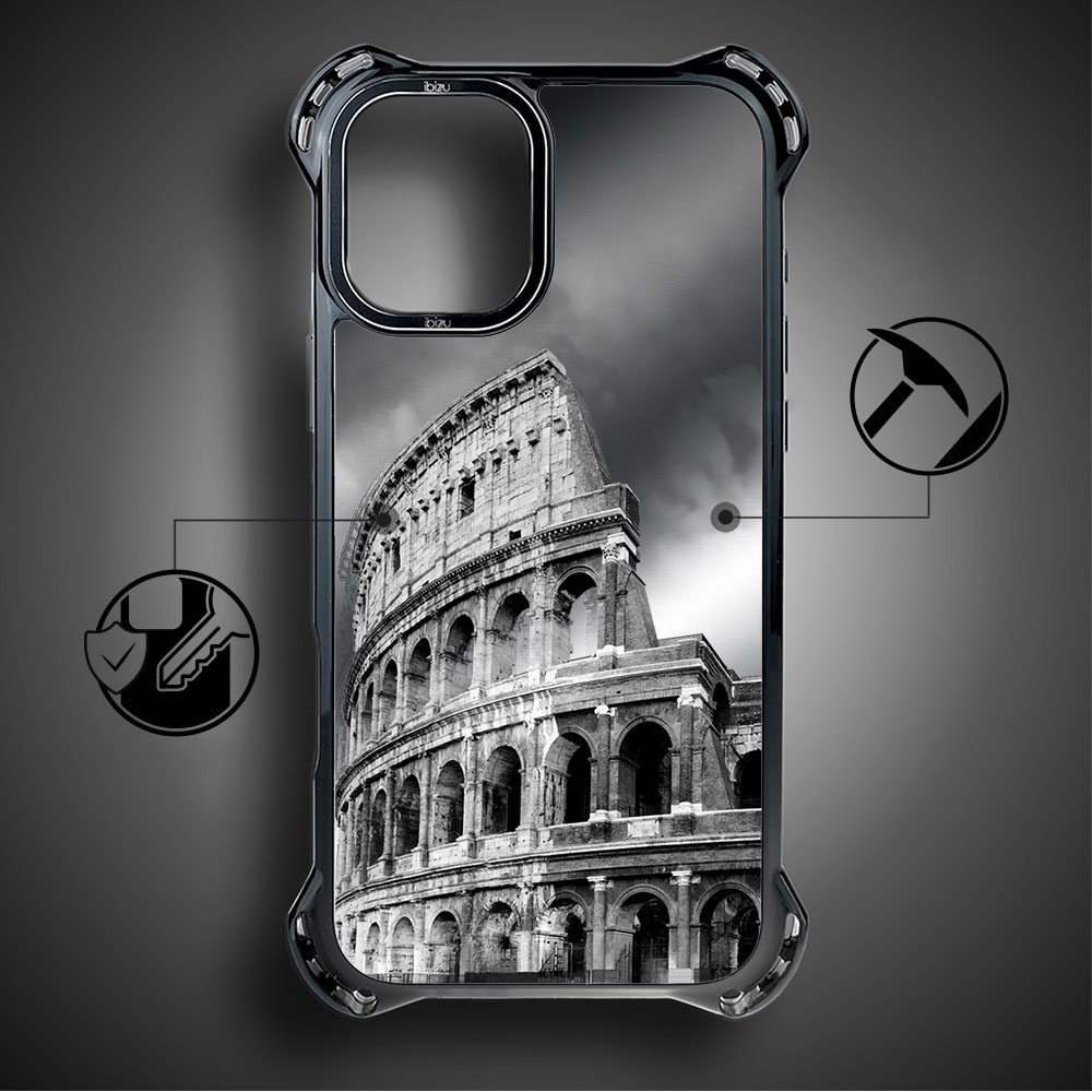 Etui do iPhone 16, Ibizu DropGuard Ultra z MagSafe, Noir City, Koloseum