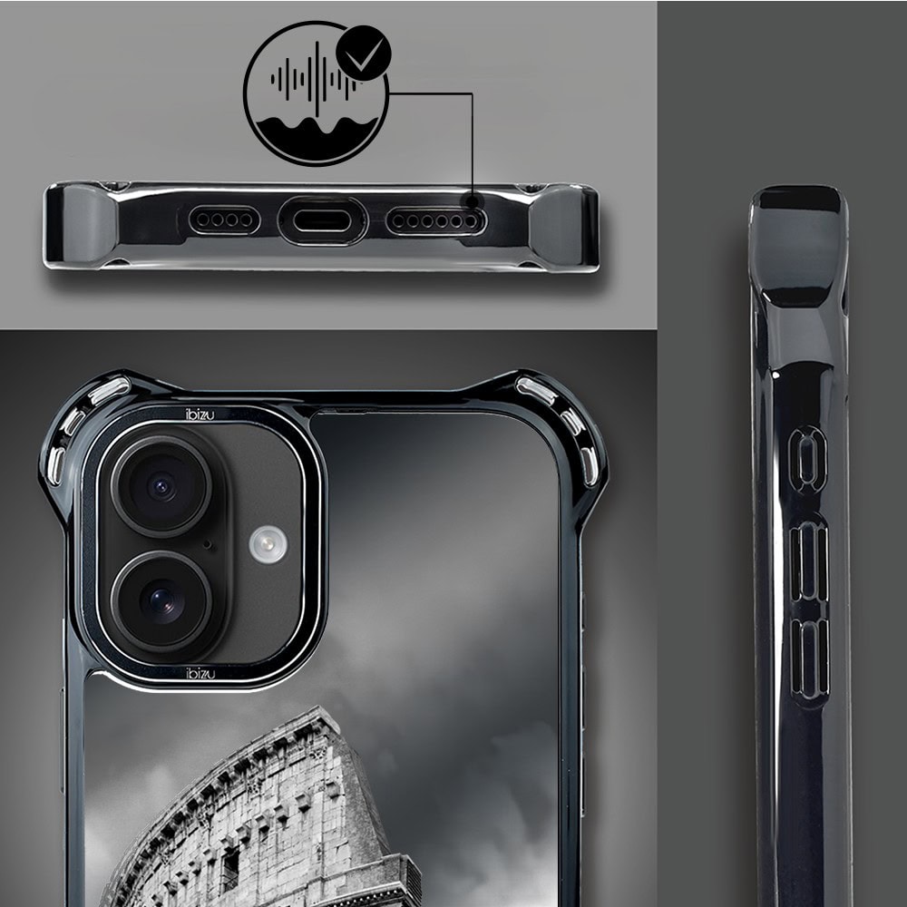 Etui do iPhone 16, Ibizu DropGuard Ultra z MagSafe, Noir City, Koloseum