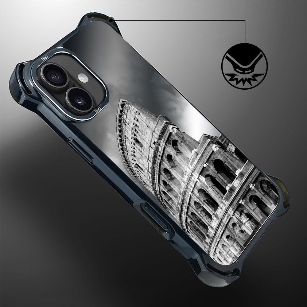 Etui do iPhone 16, Ibizu DropGuard Ultra z MagSafe, Noir City, Koloseum