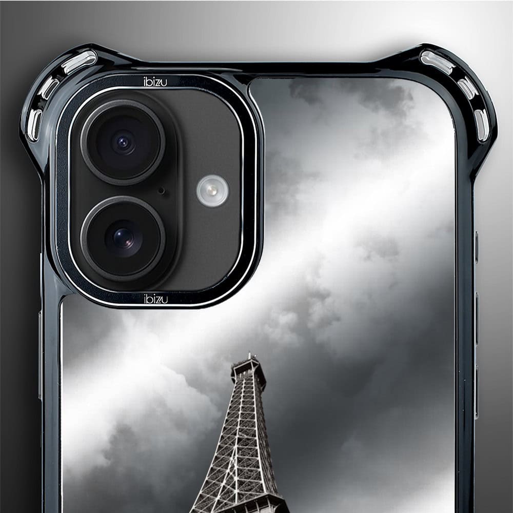 Etui do iPhone 16 Plus, Ibizu DropGuard Ultra z MagSafe, Noir City, Wieża Eiffla
