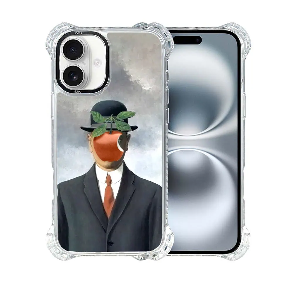 Etui do iPhone 16, Ibizu DropGuard Ultra z MagSafe, Rene Magritte, syn człowieczy