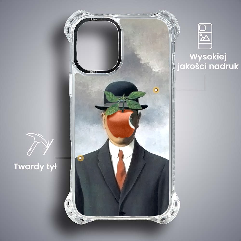 Etui do iPhone 16, Ibizu DropGuard Ultra z MagSafe, Rene Magritte, syn człowieczy