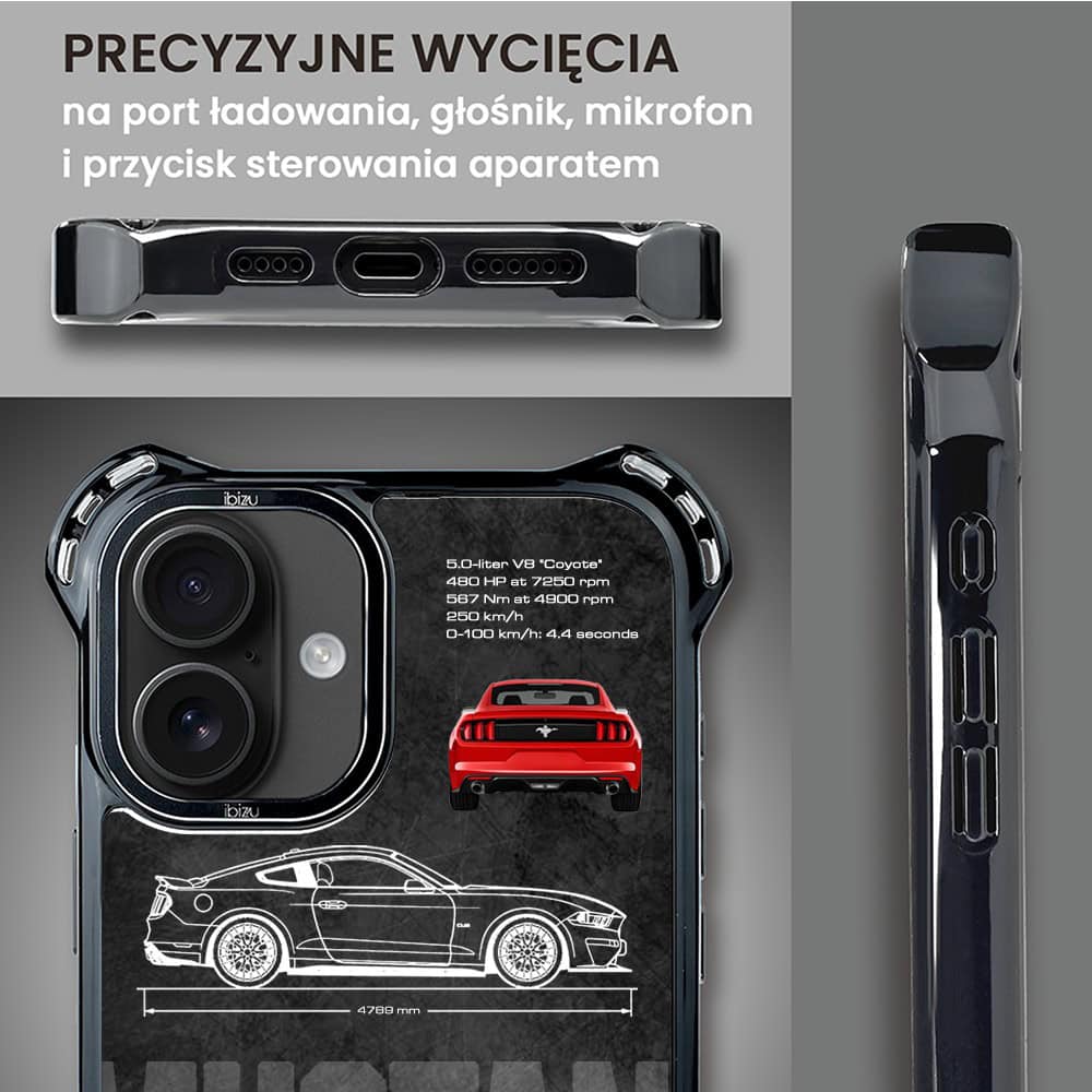 Etui do iPhone 16 Plus, Ibizu DropGuard Ultra z MagSafe, TechDrive, GT V8 “Coyote”