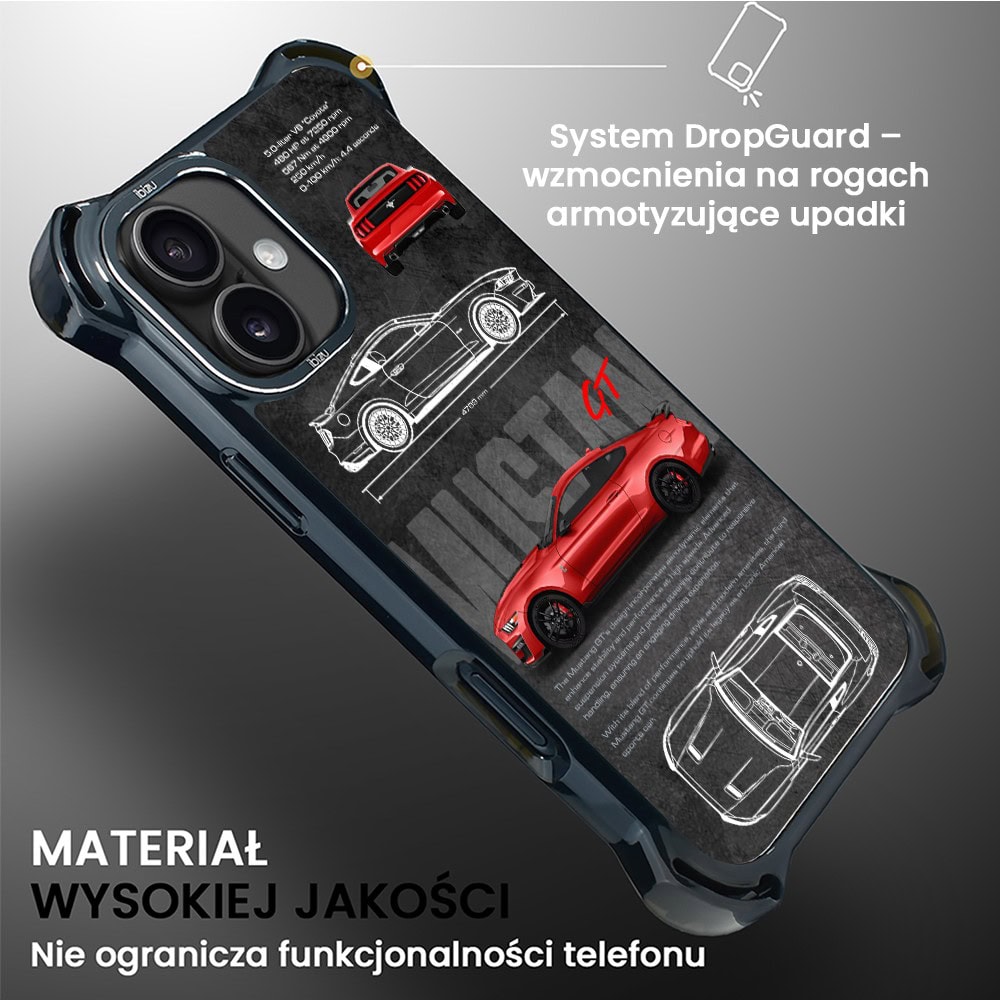 Etui do iPhone 16 Plus, Ibizu DropGuard Ultra z MagSafe, TechDrive, GT V8 “Coyote”