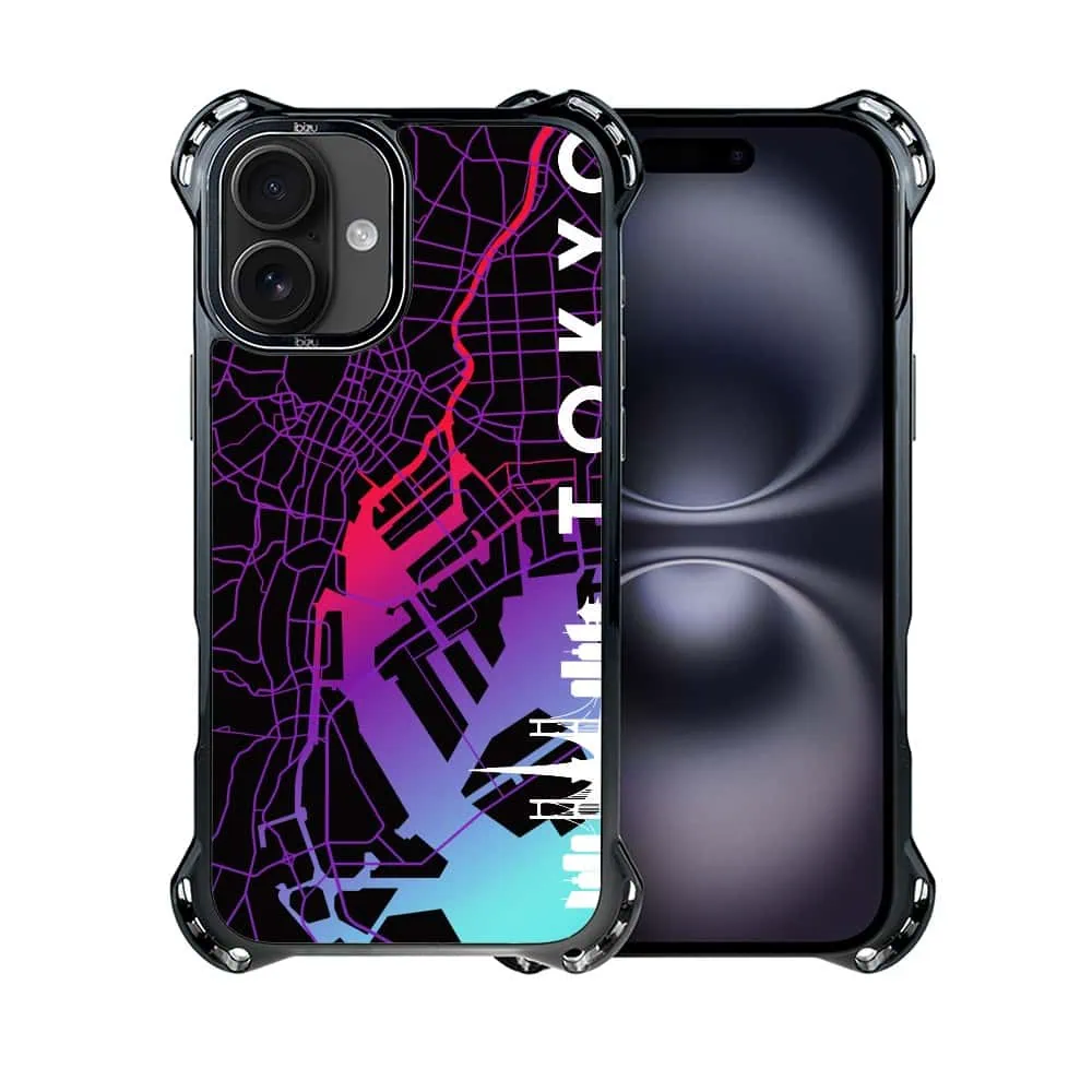 Etui do iPhone 16, Ibizu DropGuard Ultra z MagSafe, Mapy Świata, Tokyo