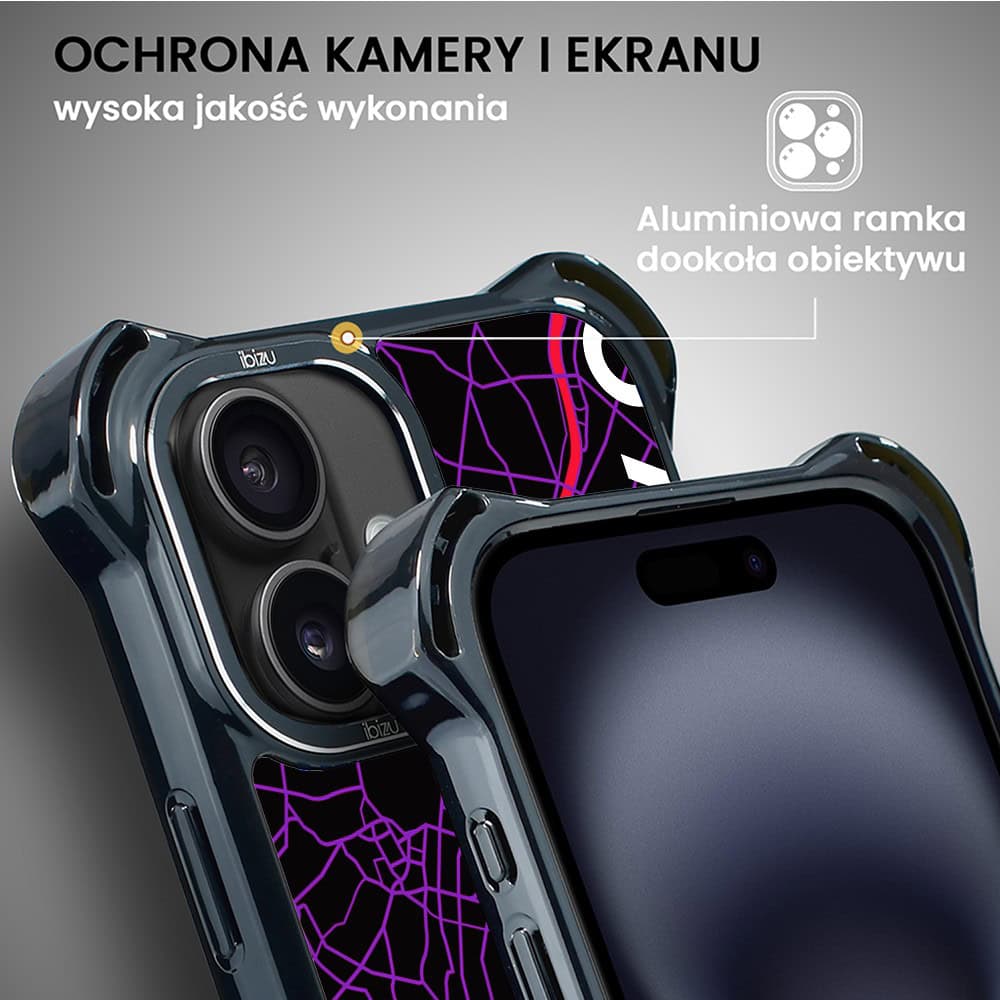 Etui do iPhone 16, Ibizu DropGuard Ultra z MagSafe, Mapy Świata, Tokyo