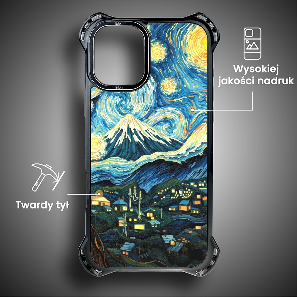 Etui do iPhone 16, Ibizu DropGuard Ultra z MagSafe, Van Gogh, gwieździsta noc