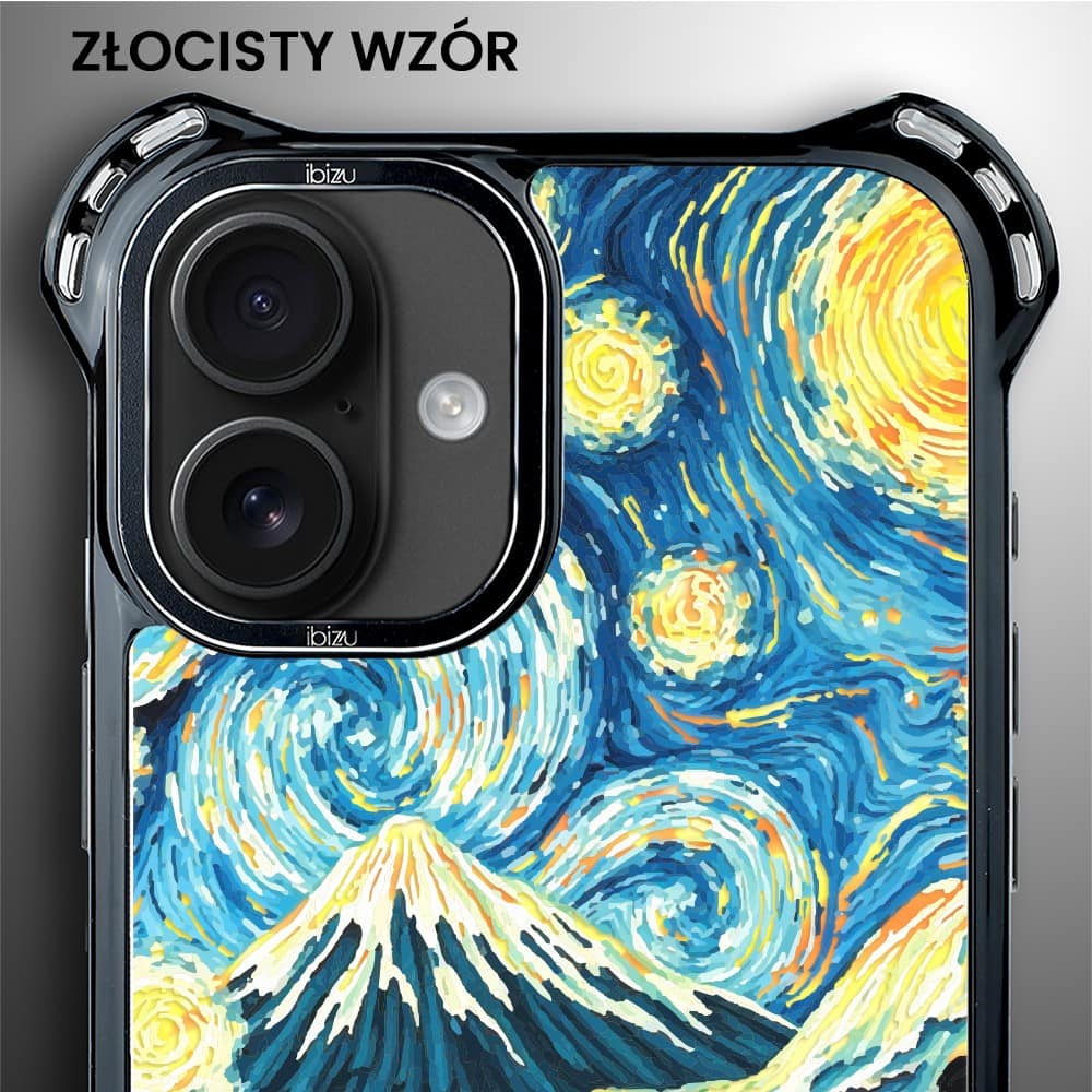 Etui do iPhone 16, Ibizu DropGuard Ultra z MagSafe, Van Gogh, gwieździsta noc