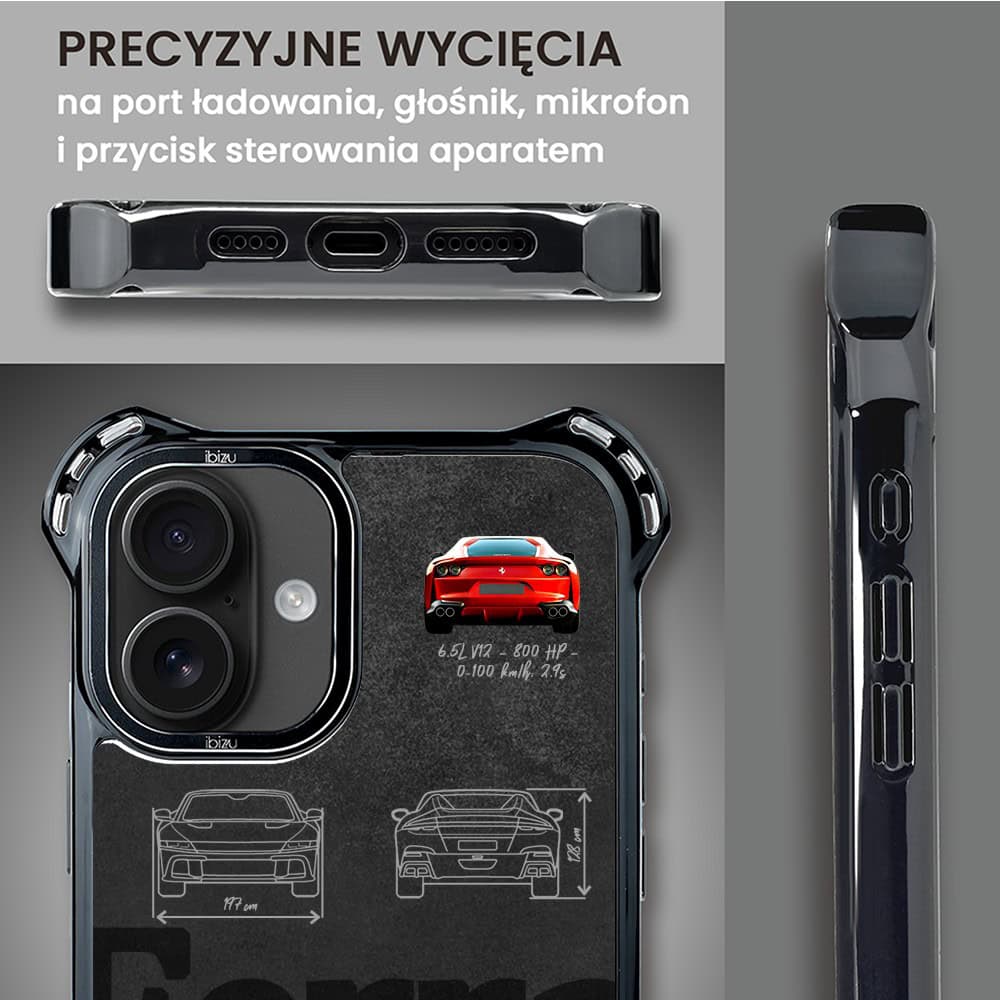 Etui do iPhone 16, Ibizu DropGuard Ultra z MagSafe, TechDrive, 812 Superfast