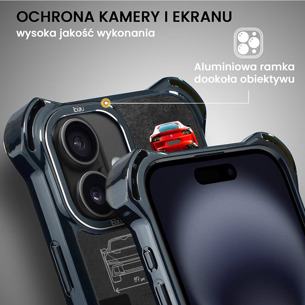 Etui do iPhone 16, Ibizu DropGuard Ultra z MagSafe, TechDrive, 812 Superfast