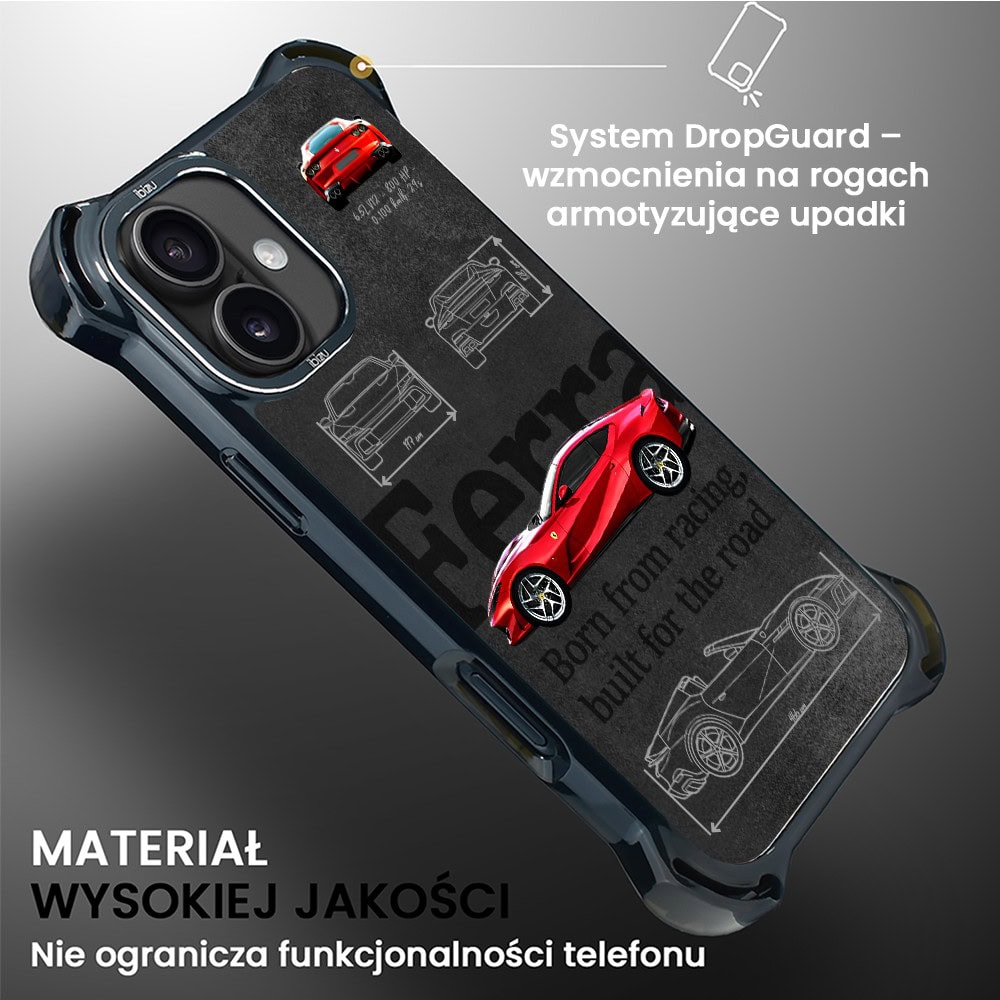 Etui do iPhone 16, Ibizu DropGuard Ultra z MagSafe, TechDrive, 812 Superfast