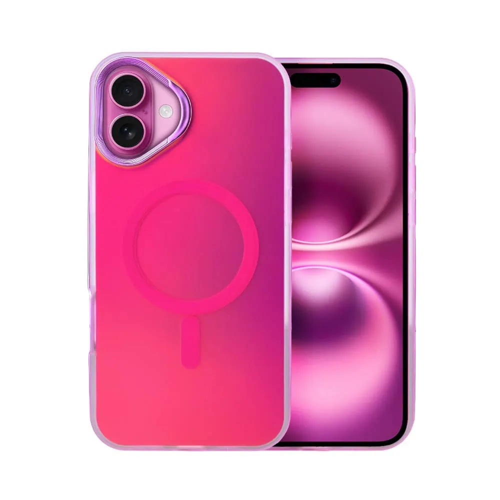 Etui do iPhone 16 MagSafe Miami Vibe, głęboki mieniący się kolor, gorący różowy (OUTLET)