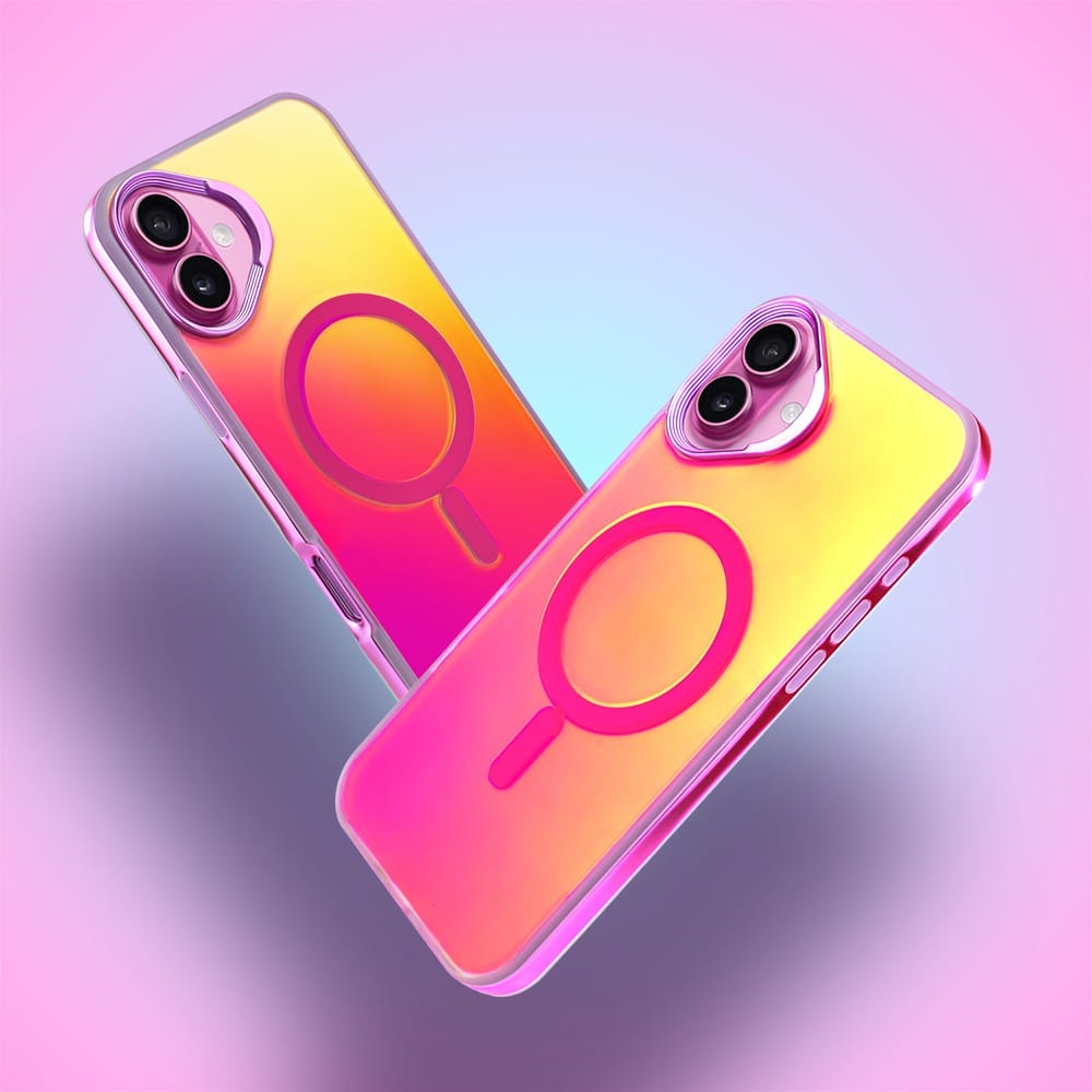 Etui do iPhone 16 MagSafe Miami Vibe, głęboki mieniący się kolor, gorący różowy (OUTLET)