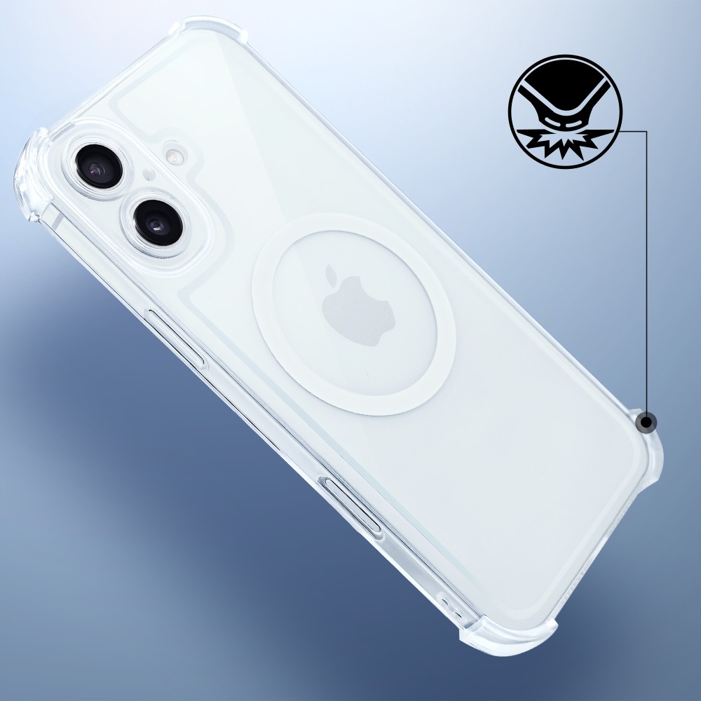 Etui do iPhone 16 Plus Magsafe Luxury Anti-Shock Lens Protect, przeźroczyste