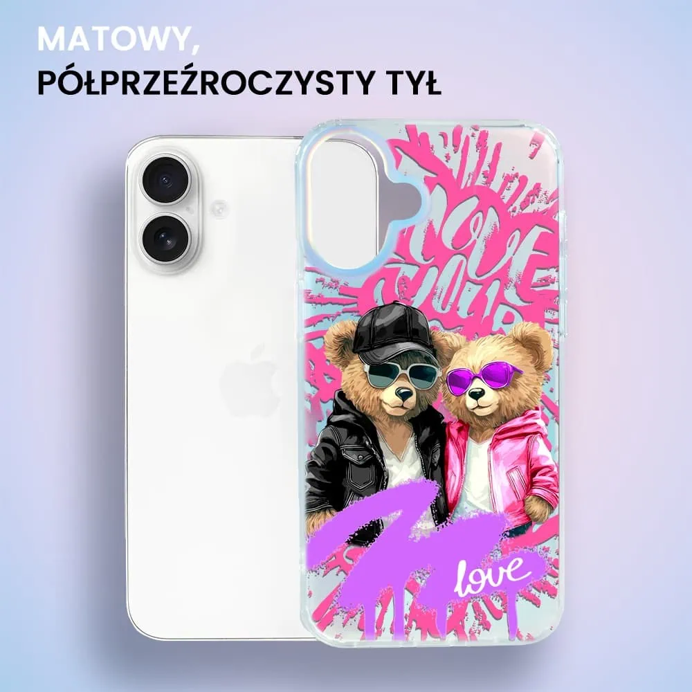 Etui do iPhone 16 Bear With Me, Couple in Love, zakochana para, zmieniające kolor