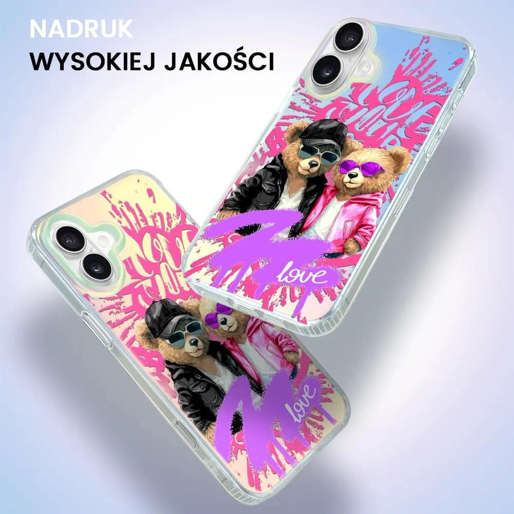 Etui do iPhone 16 Bear With Me, Couple in Love, zakochana para, zmieniające kolor
