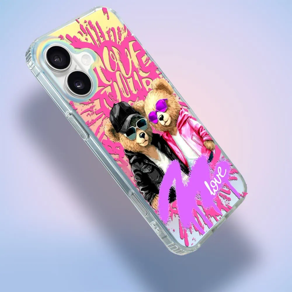 Etui do iPhone 16 Bear With Me, Couple in Love, zakochana para, zmieniające kolor