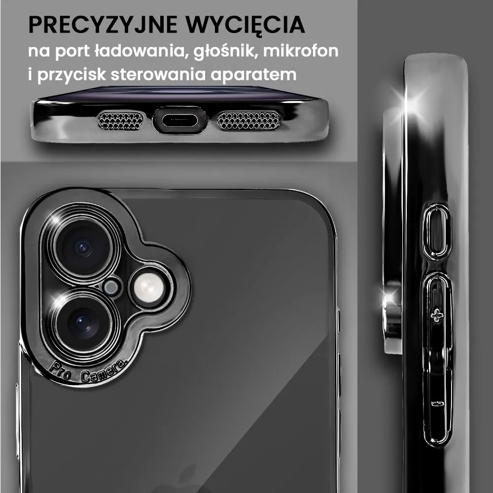 Etui do iPhone 16 Camera High PRO z osłoną kamery, czarne