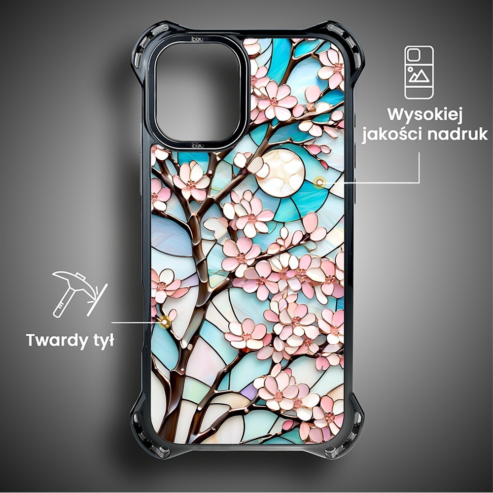 Etui do iPhone 16, Ibizu DropGuard Ultra z MagSafe, Barwy Szkła, Księżycowa Wiśnia