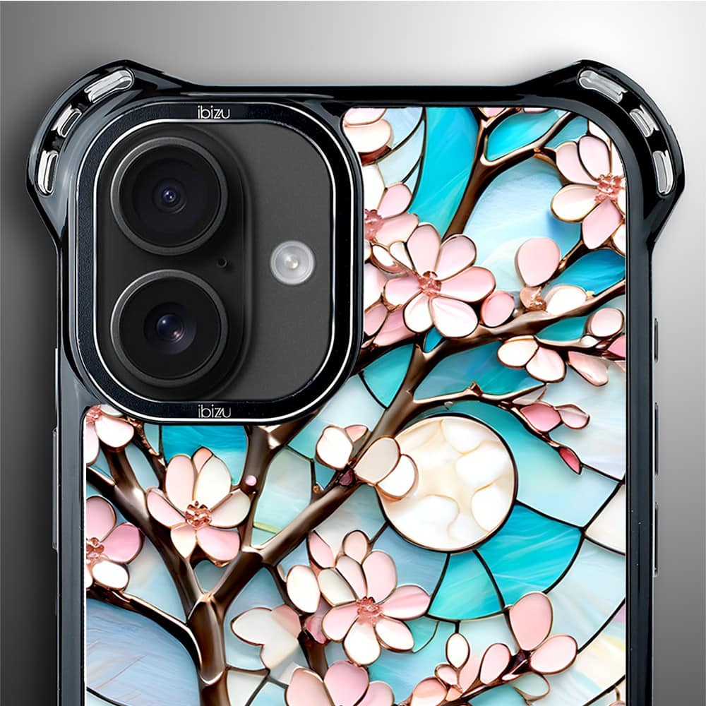Etui do iPhone 16, Ibizu DropGuard Ultra z MagSafe, Barwy Szkła, Księżycowa Wiśnia