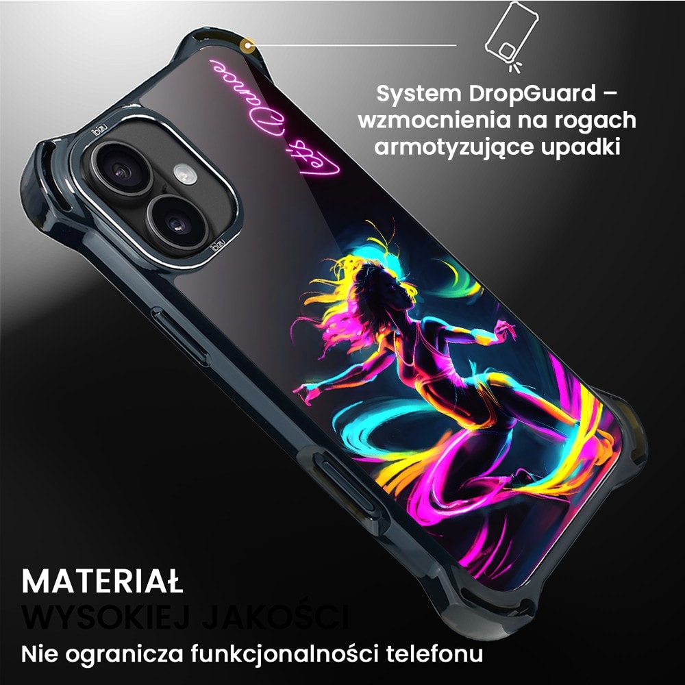 Etui do iPhone 16, Ibizu DropGuard Ultra z MagSafe, #ElectroMove, Taneczny rytm