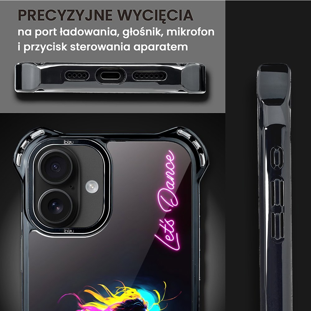Etui do iPhone 16, Ibizu DropGuard Ultra z MagSafe, #ElectroMove, Taneczny rytm
