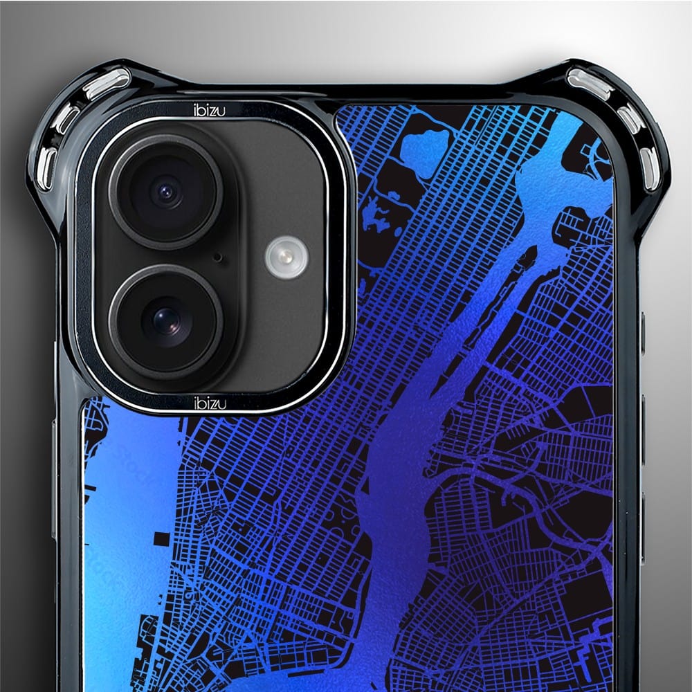 Etui do iPhone 16, Ibizu DropGuard Ultra z MagSafe, Mapy Świata, New York