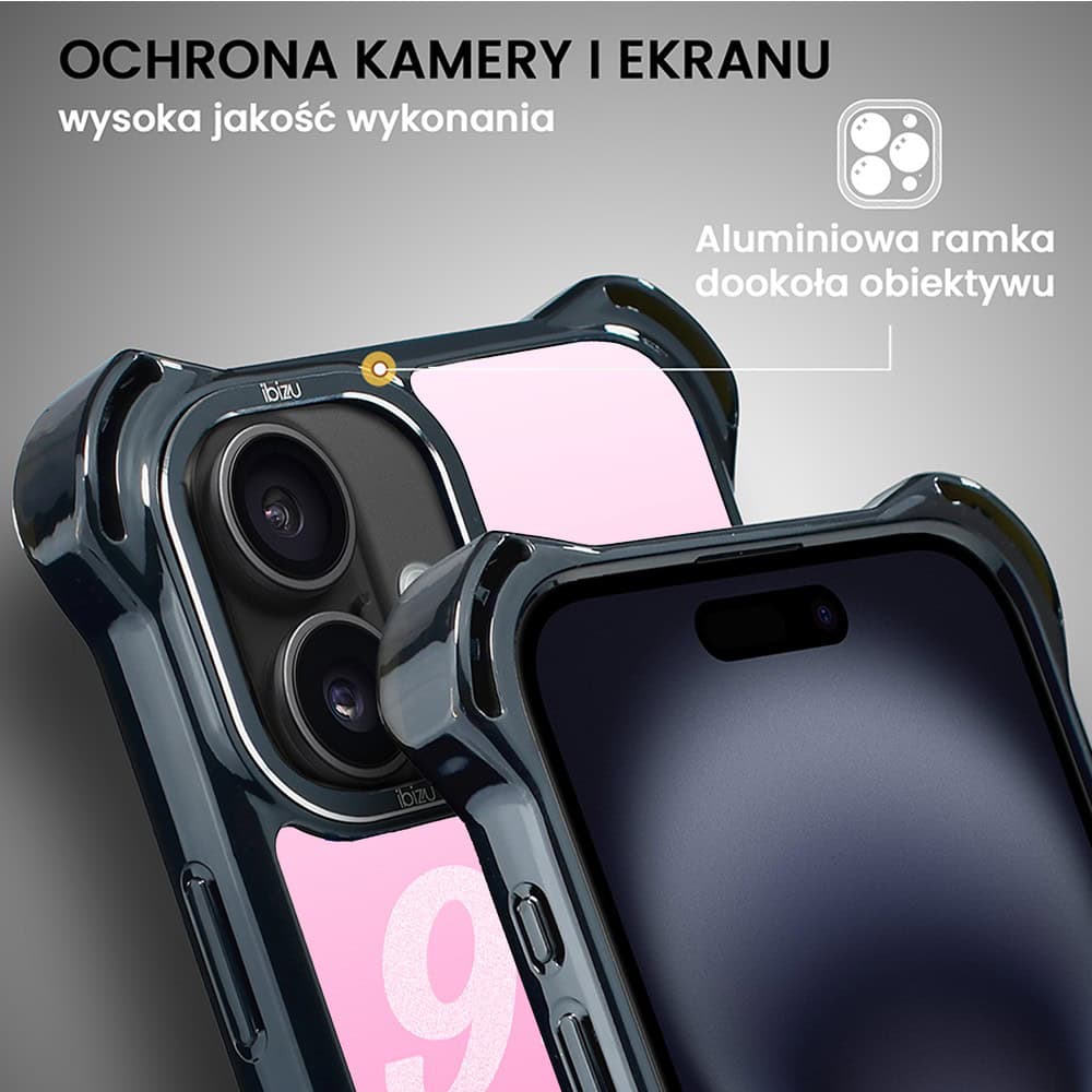 Etui do iPhone 16, Ibizu DropGuard Ultra z MagSafe, TechDrive, 911 różowe