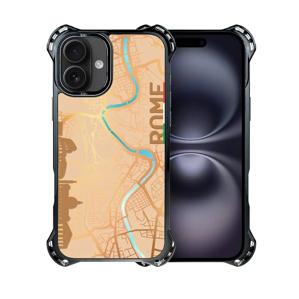 Etui do iPhone 16 Plus, Ibizu DropGuard Ultra z MagSafe, Mapy Świata, Rome