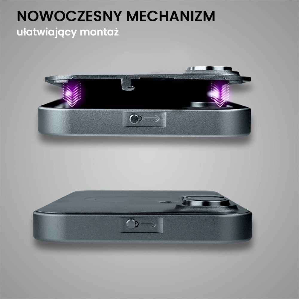 Etui do iPhone 16 Plus Metal Solid Magsafe, pełny tył z metalową ramką i osłoną aparatu, czarne