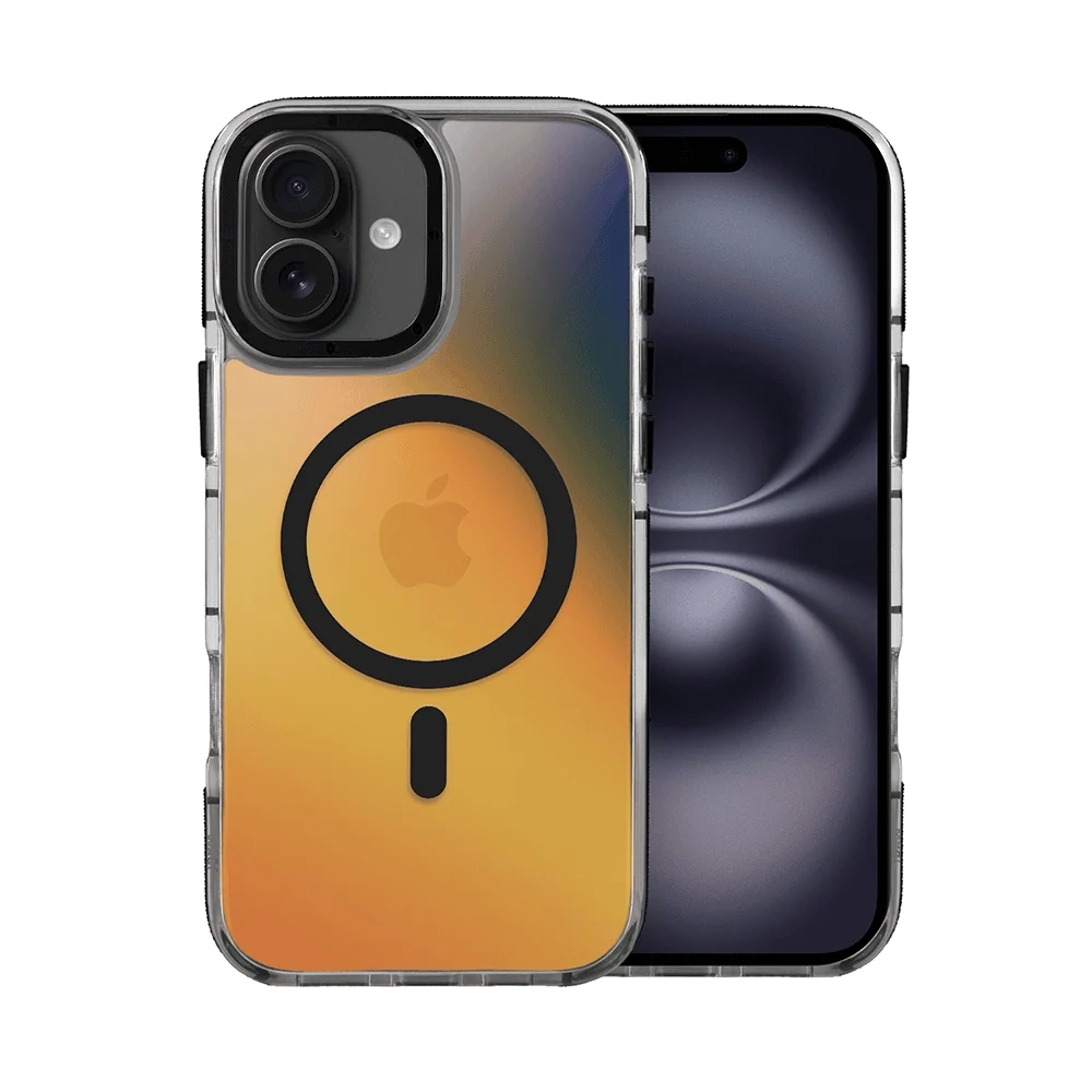 Etui do iPhone 16 Plus Sunrise Fusion Grip z MagSafe, nieślizgające, metalowa osłona, czarne