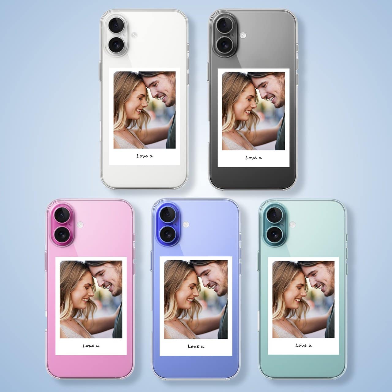 Etui do iPhone 16, Polaroid z własnym zdjęciem, upominek na prezent, przeźroczyste