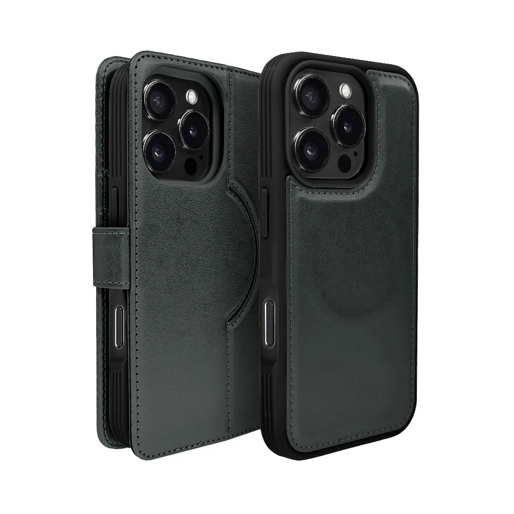 Etui do iPhone 16 Pro Max 3w1 Magsafe Double Book, zestaw etui oraz kabura z podstawką, czarne