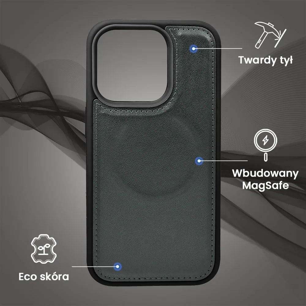 Etui do iPhone 16 Pro Max 3w1 Magsafe Double Book, zestaw etui oraz kabura z podstawką, czarne