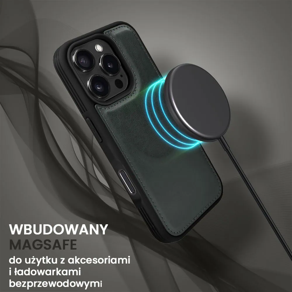 Etui do iPhone 16 Pro Max 3w1 Magsafe Double Book, zestaw etui oraz kabura z podstawką, czarne