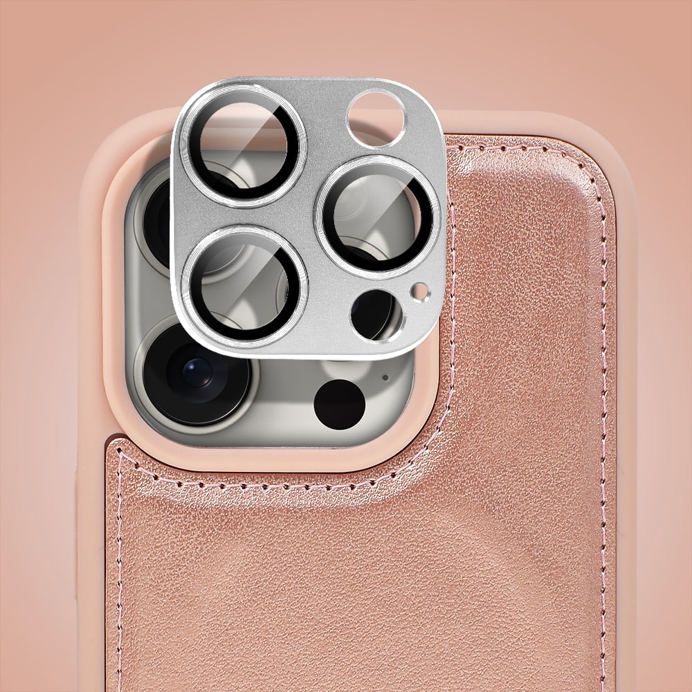 Etui do iPhone 16 Pro 3w1 Magsafe Double Book, zestaw etui oraz kabura z podstawką, różowe złoto