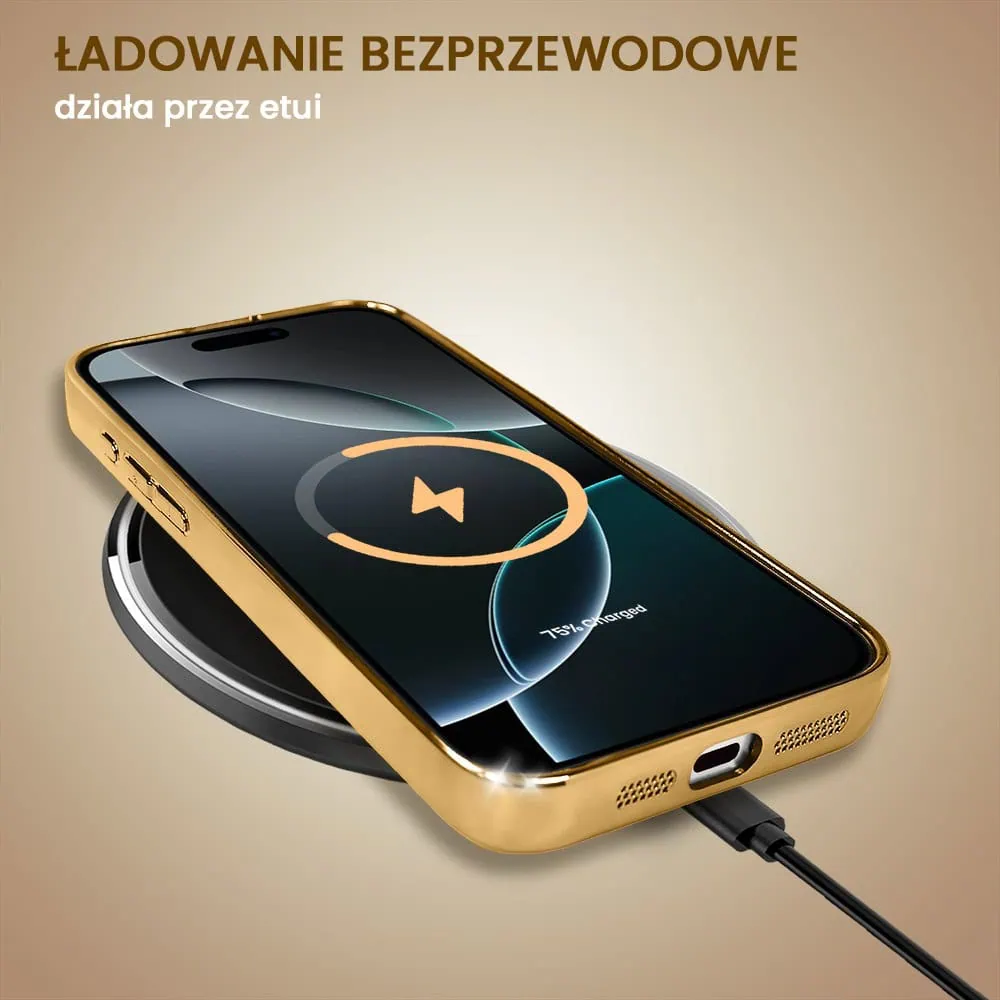 Etui do iPhone 16 Pro Max Camera High PRO z osłoną kamery, czerwone złoto